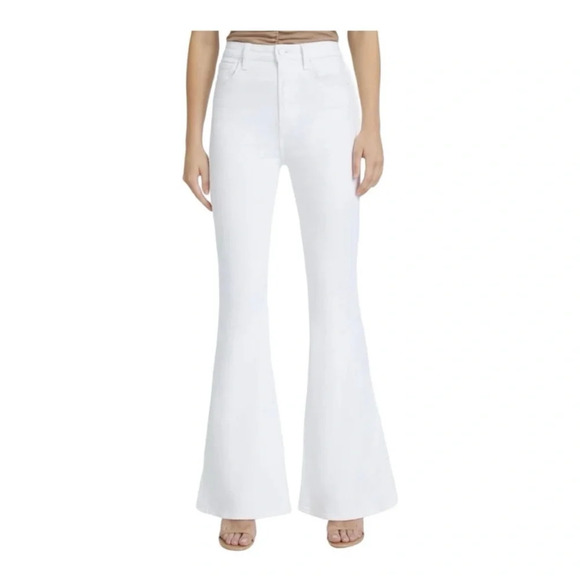 7 for all man kind MEGA FLARE JEAN IN CLEAN WHITE NWT - Picture 1 of 7